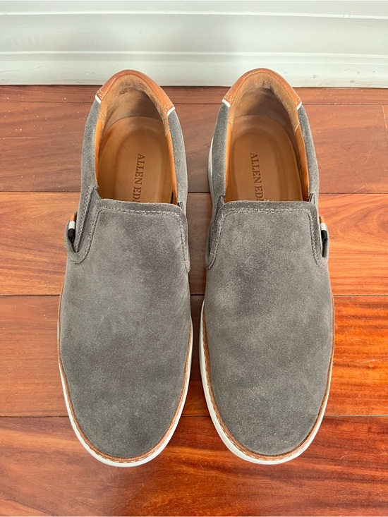 Men\'s Allen Edmonds Magnet Grey Suede Slip-On Casual Sneakers Sz 7D main image 5
